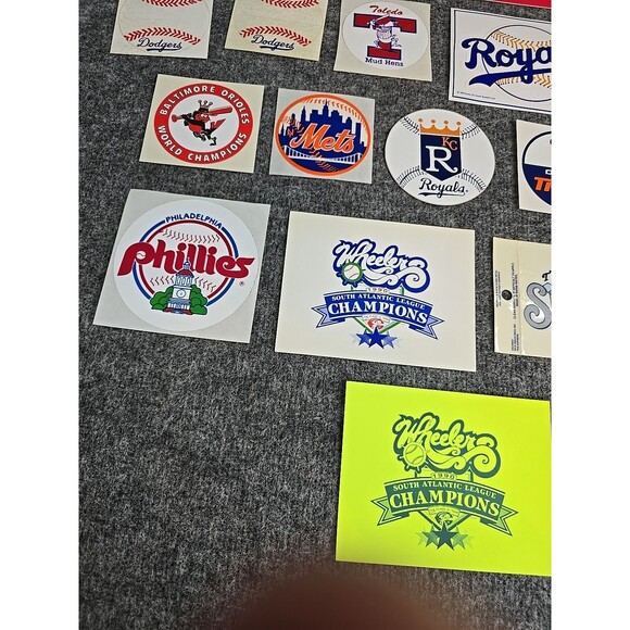 Vintage Decals Stickers Baseball Bumper Stickers Lot of 17 Stickers MLB Minor - Picture 6 of 7